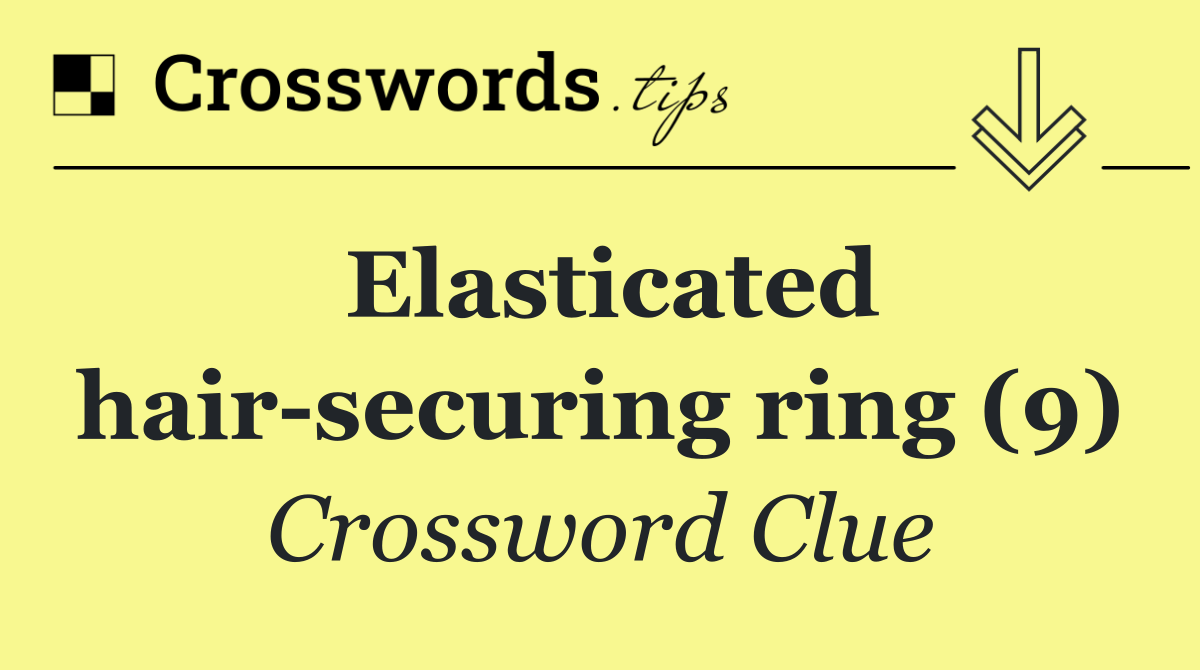 Elasticated hair securing ring (9)