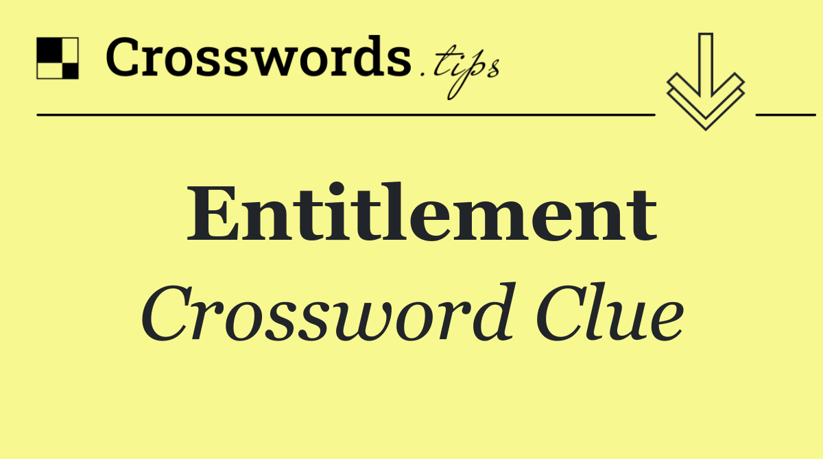 Entitlement