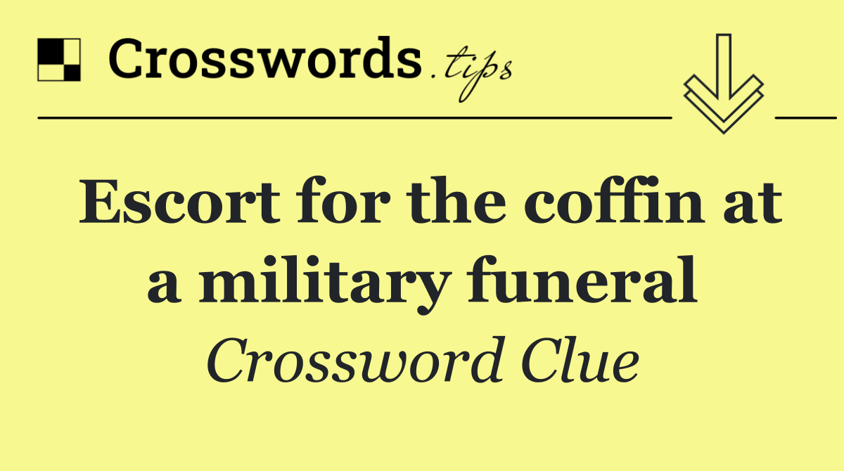 Escort for the coffin at a military funeral