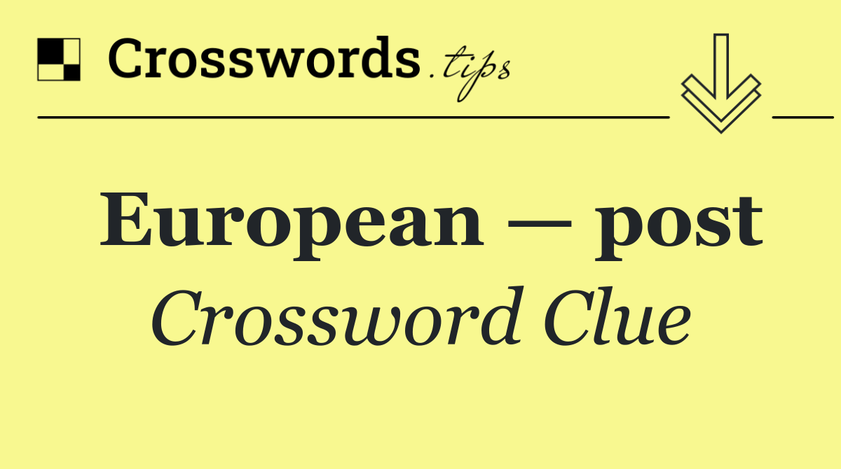 European — post