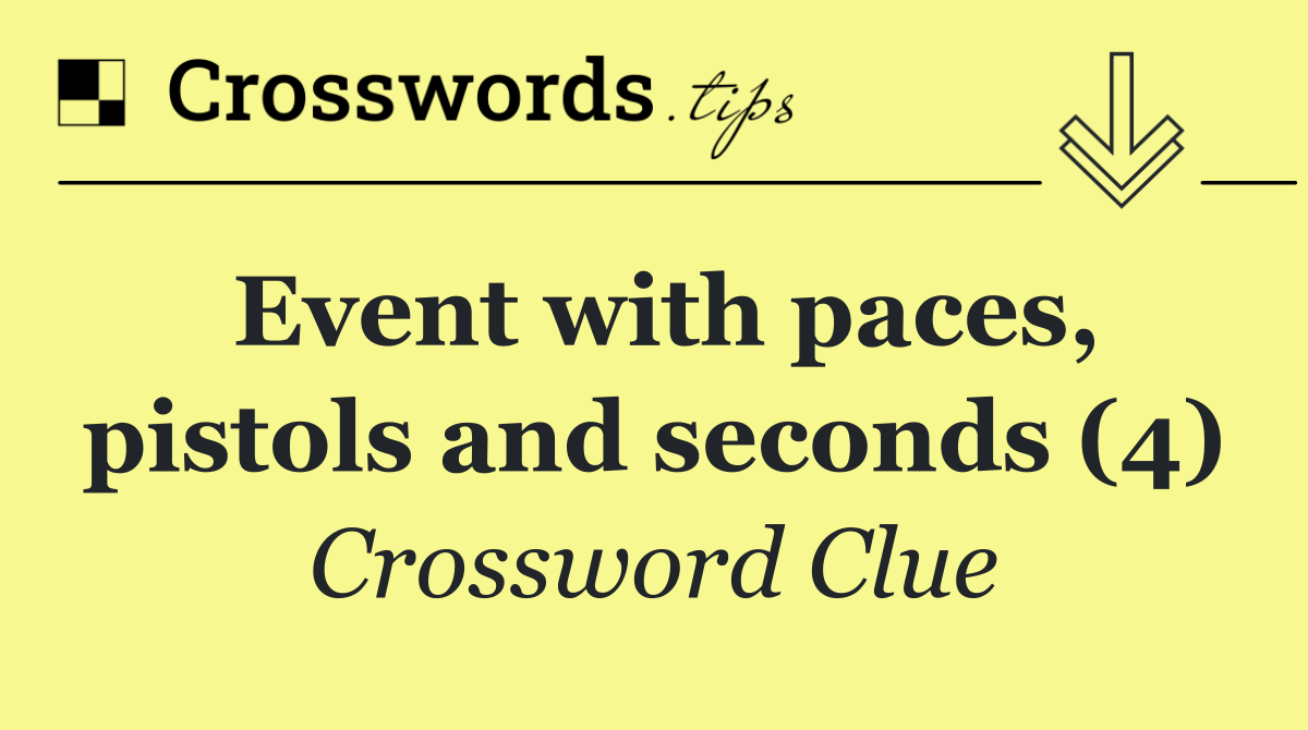 Event with paces, pistols and seconds (4)