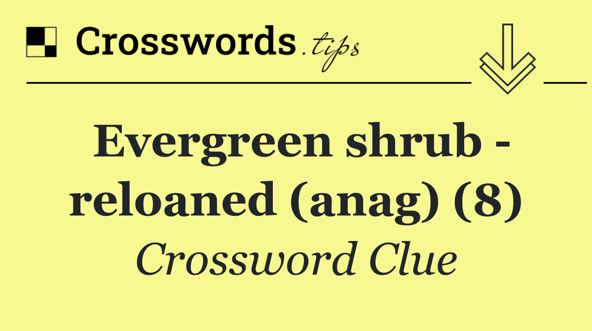 Evergreen shrub   reloaned (anag) (8)