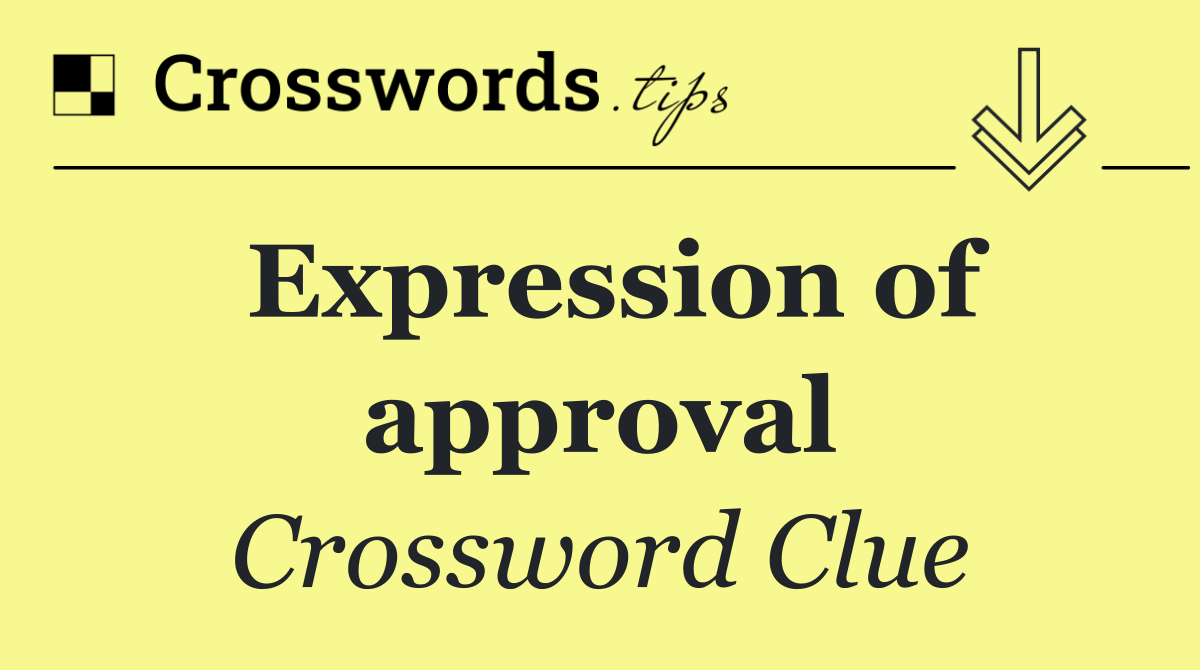 Expression of approval