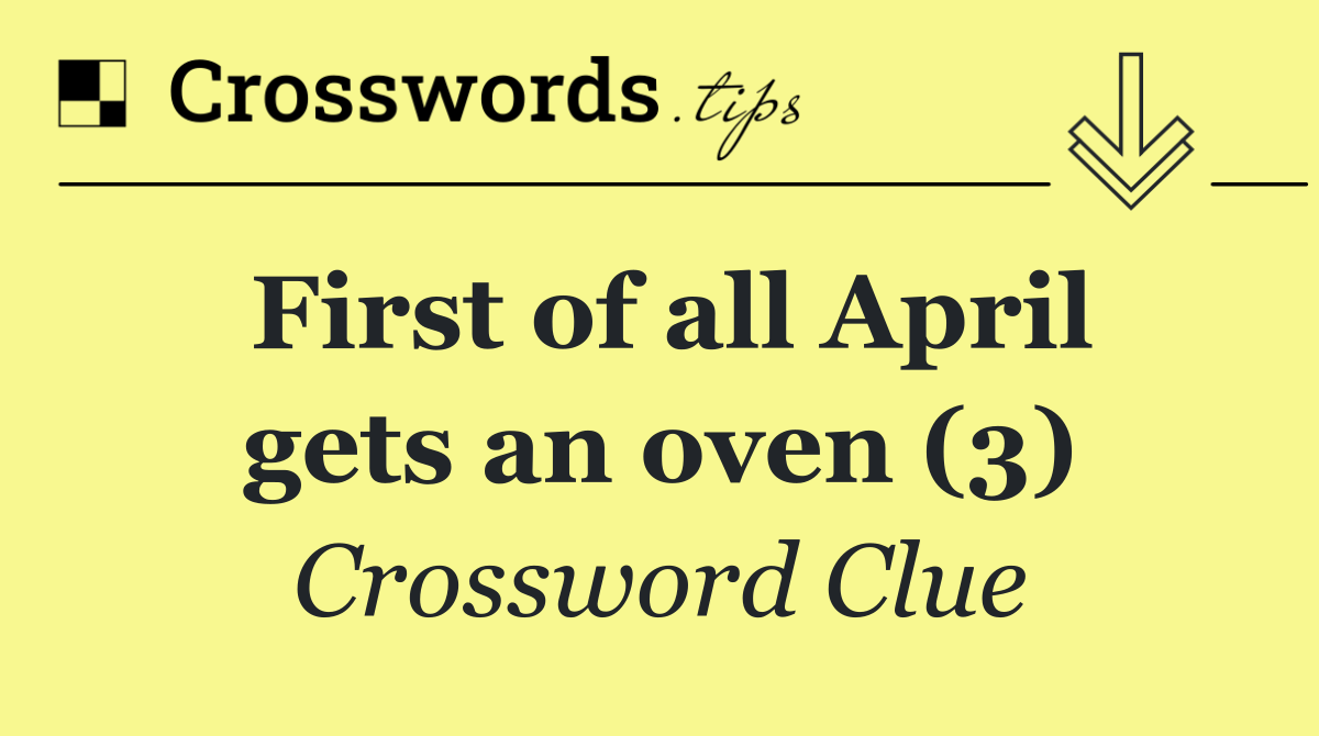 First of all April gets an oven (3)