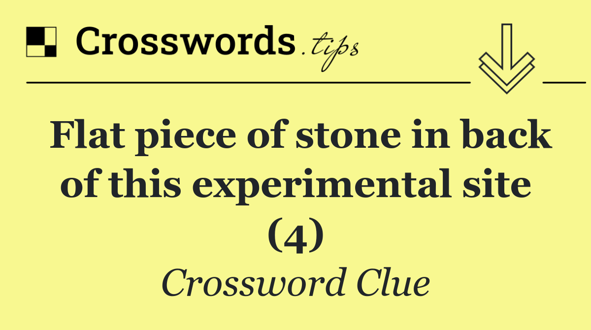 Flat piece of stone in back of this experimental site (4)