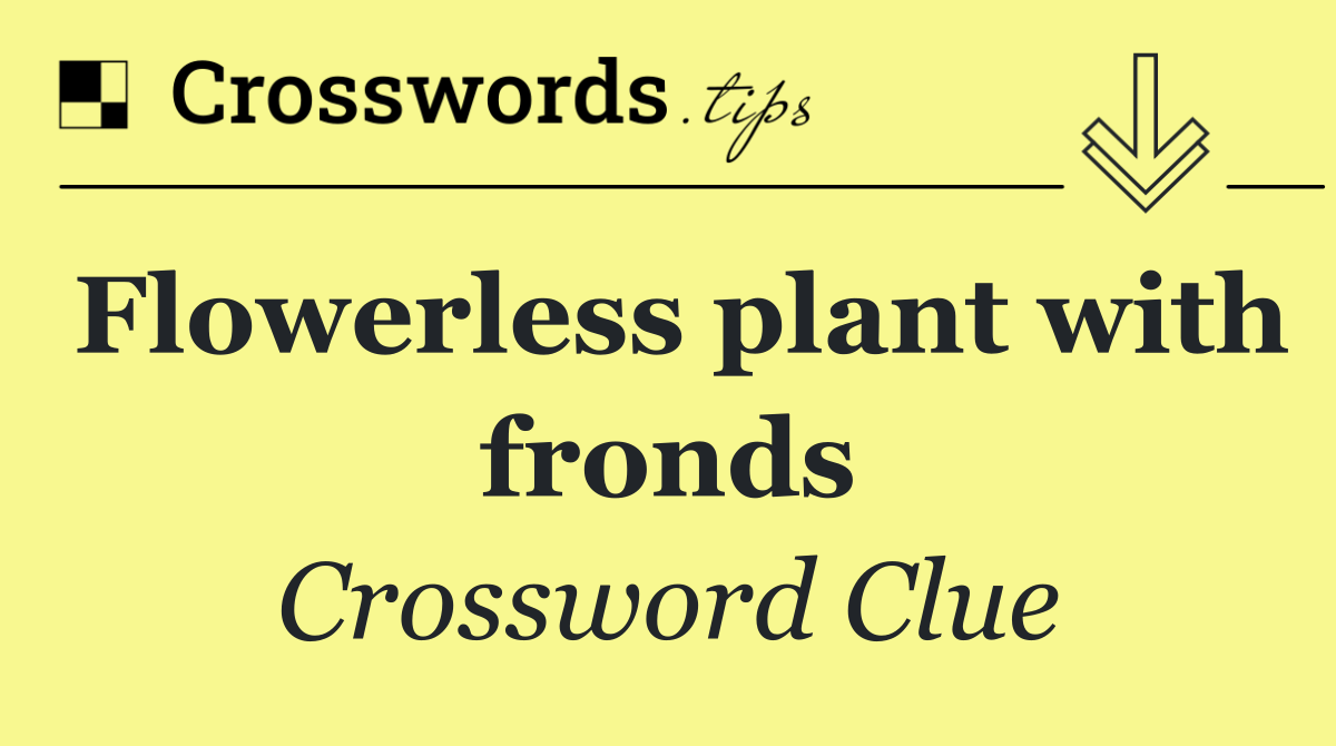 Flowerless plant with fronds