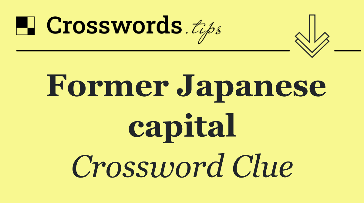 Former Japanese capital