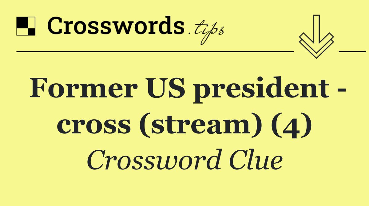 Former US president   cross (stream) (4)