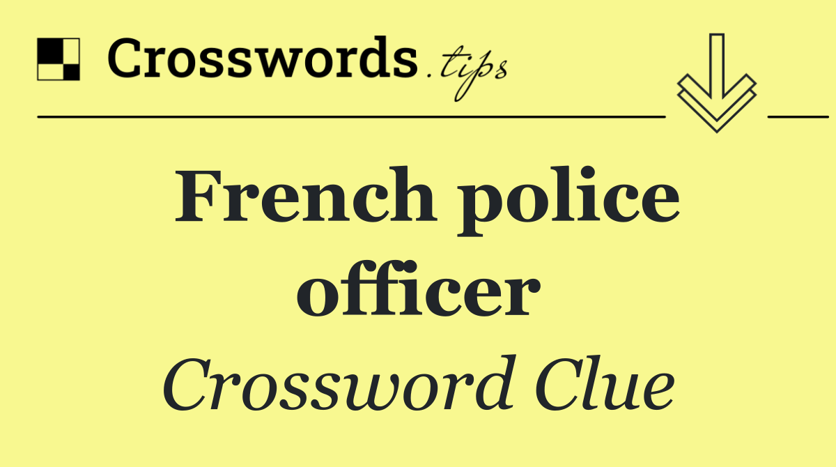 French police officer
