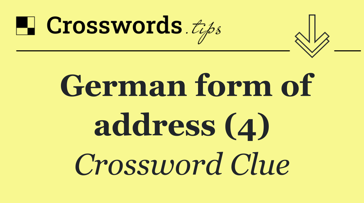 German form of address (4)