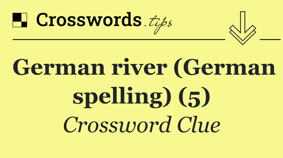 German river (German spelling) (5)