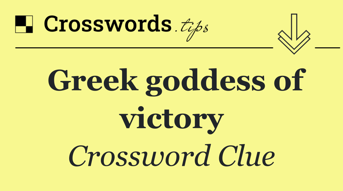Greek goddess of victory