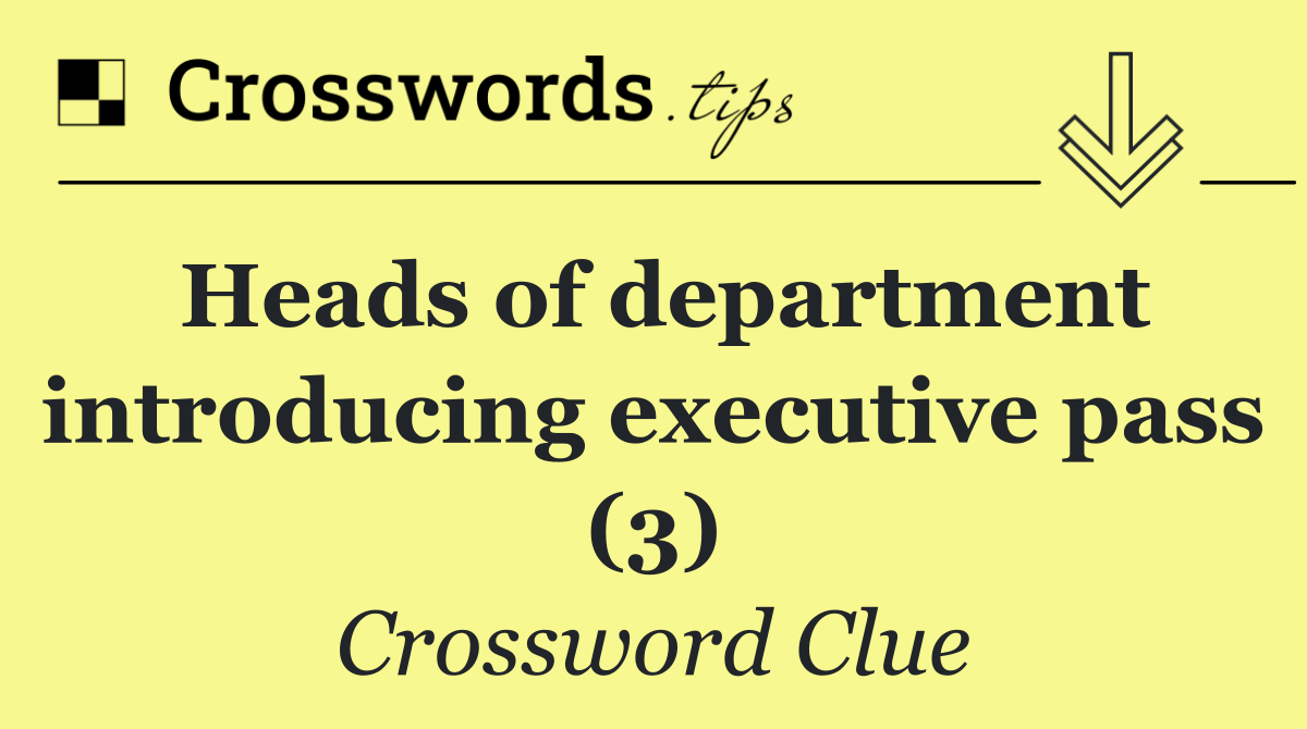 Heads of department introducing executive pass (3)