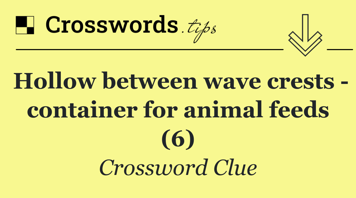 Hollow between wave crests   container for animal feeds (6)