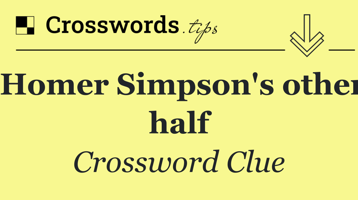 Homer Simpson's other half