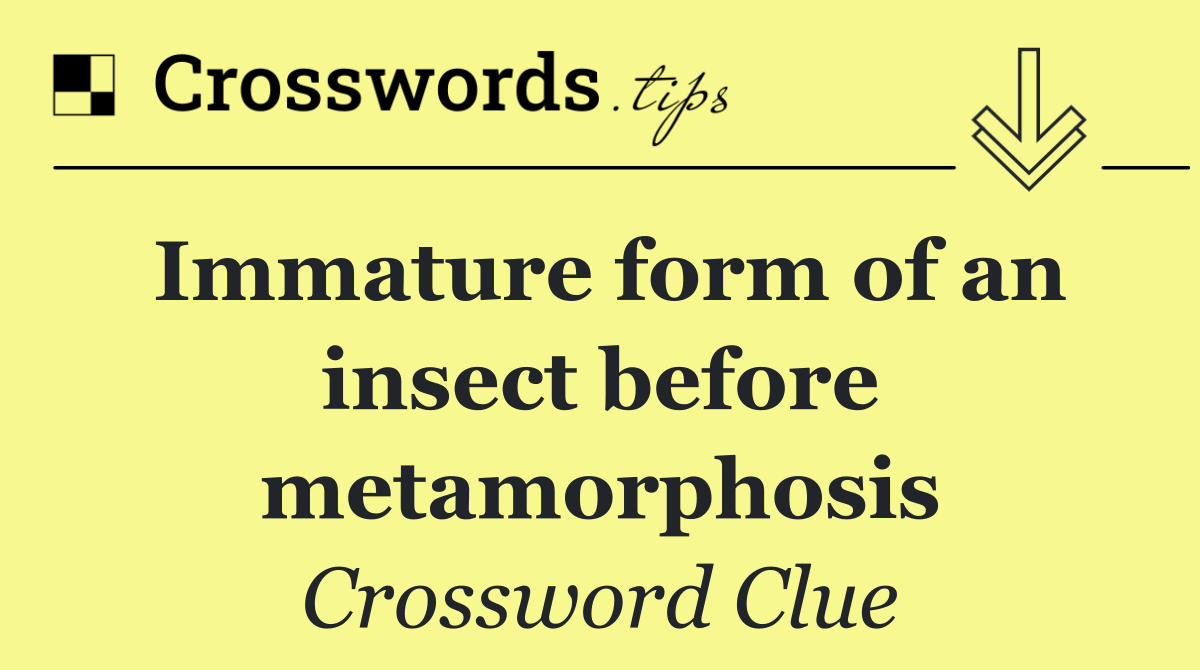 Immature form of an insect before metamorphosis