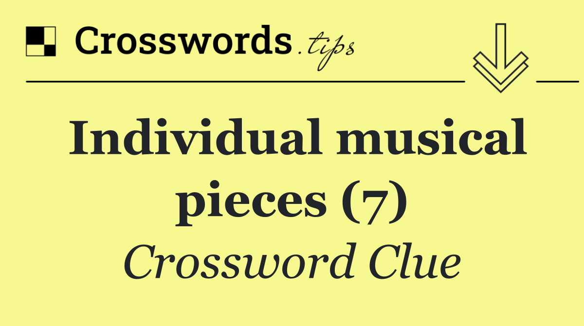 Individual musical pieces (7)