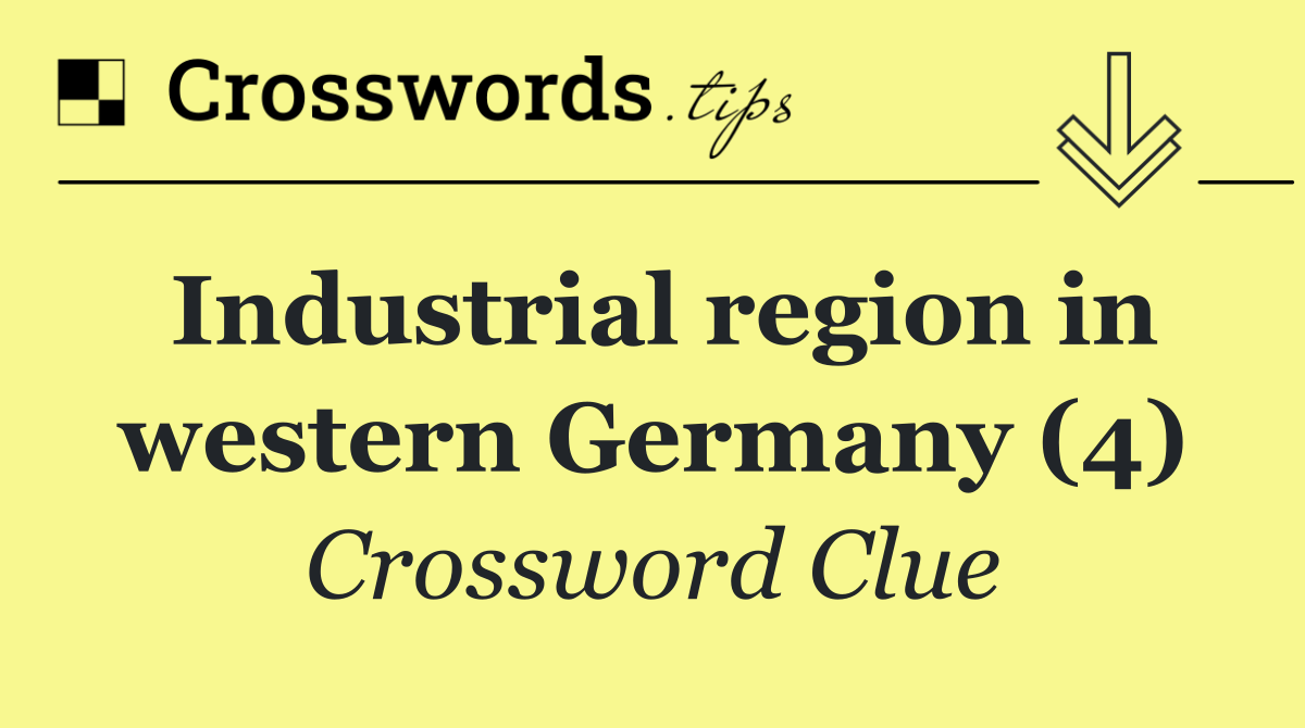 Industrial region in western Germany (4)