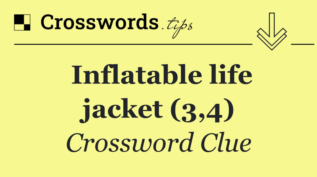 Inflatable life jacket (3,4)