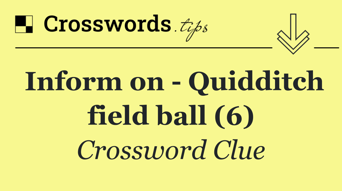 Inform on   Quidditch field ball (6)