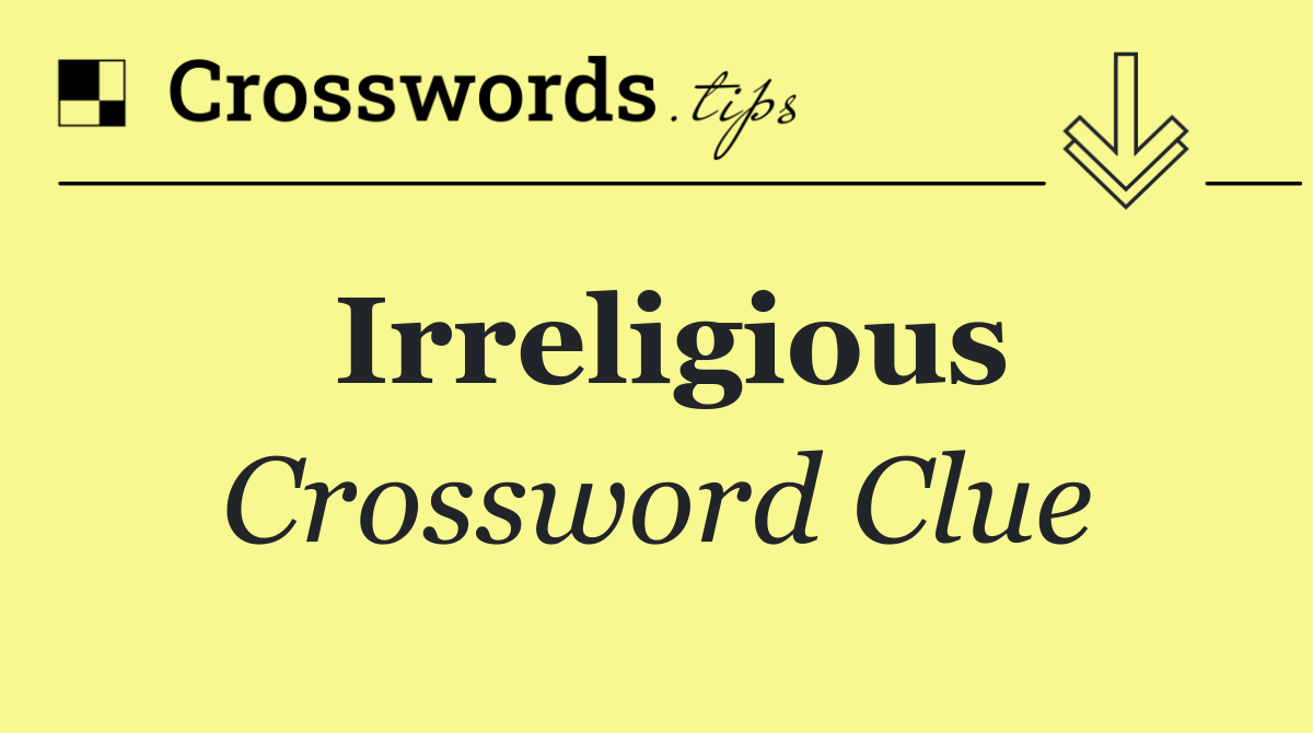 Irreligious