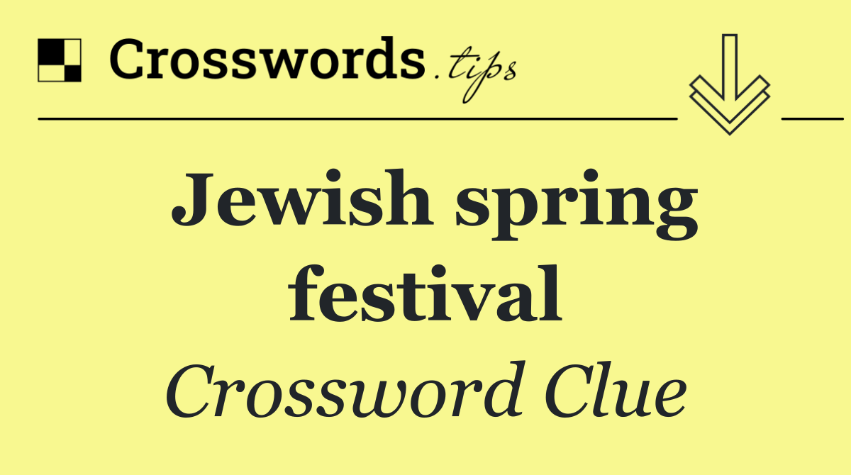 Jewish spring festival
