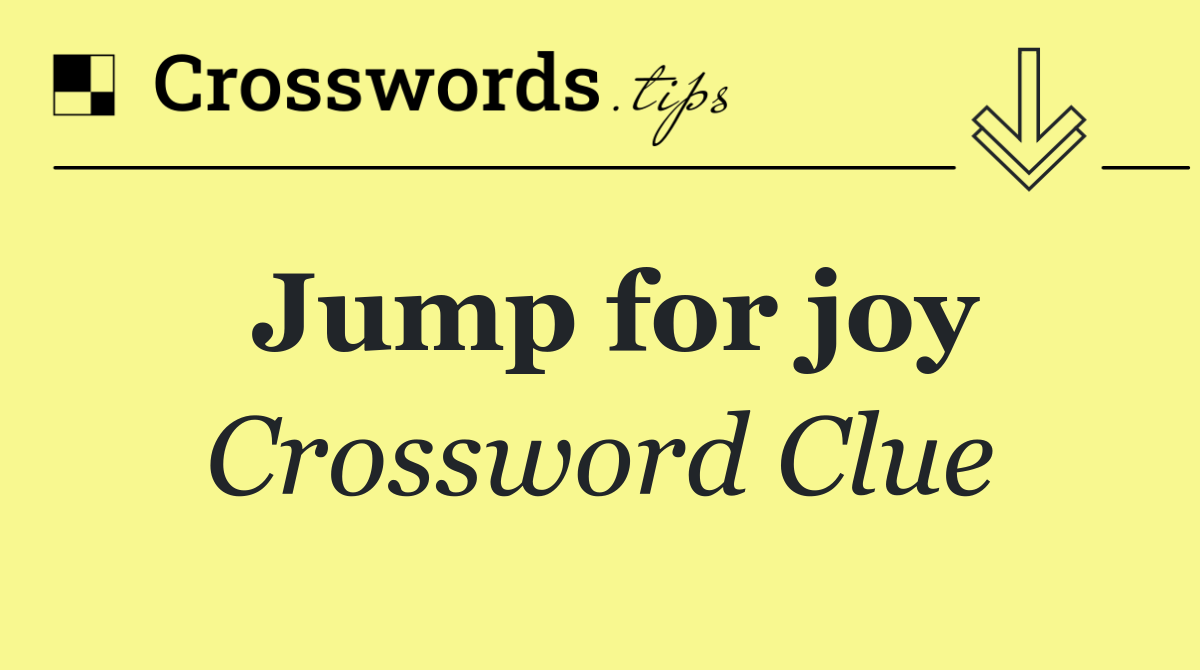 Jump for joy