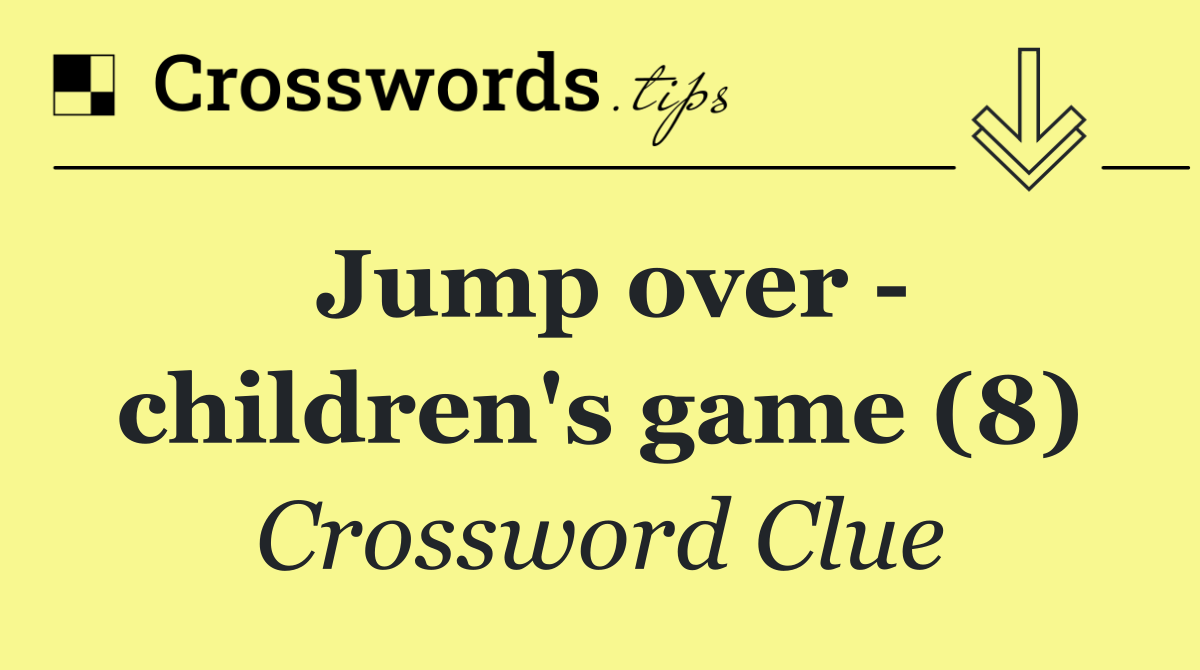 Jump over   children's game (8)