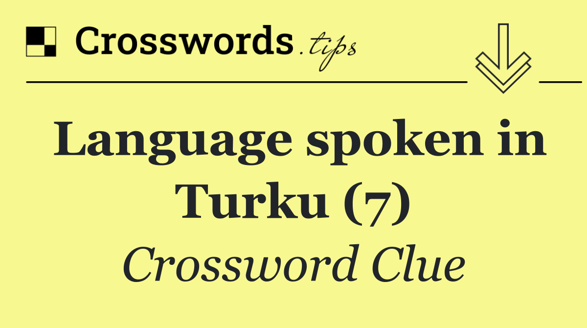 Language spoken in Turku (7)