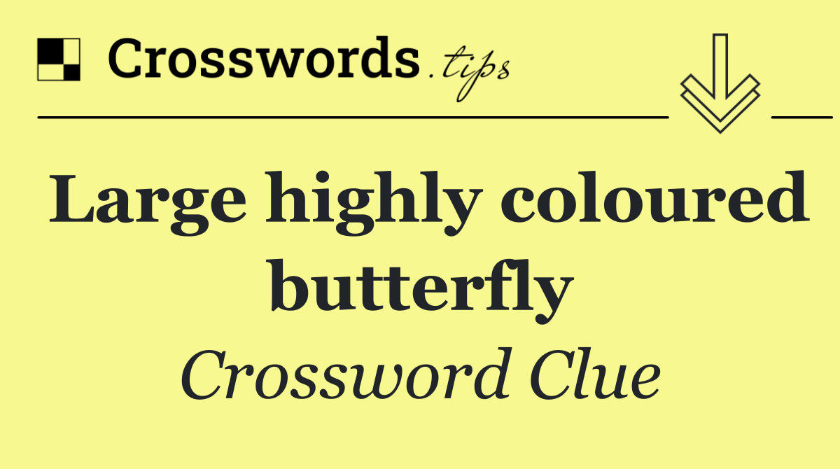 Large highly coloured butterfly