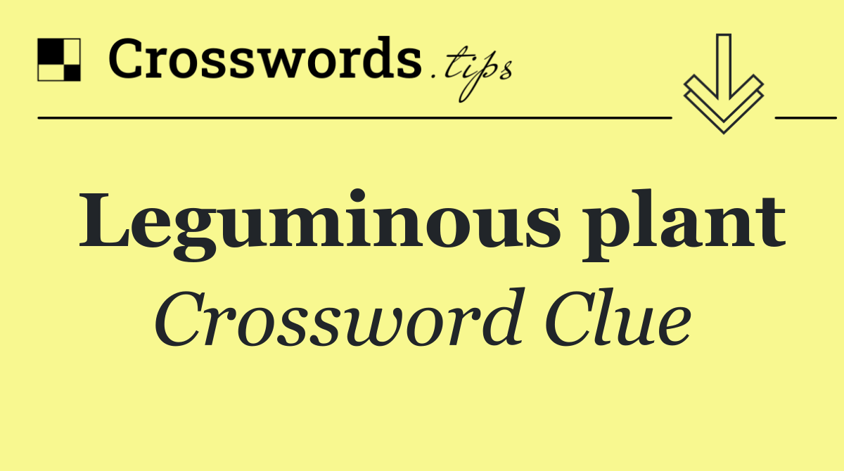 Leguminous plant