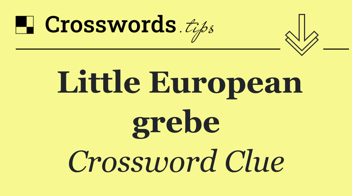 Little European grebe