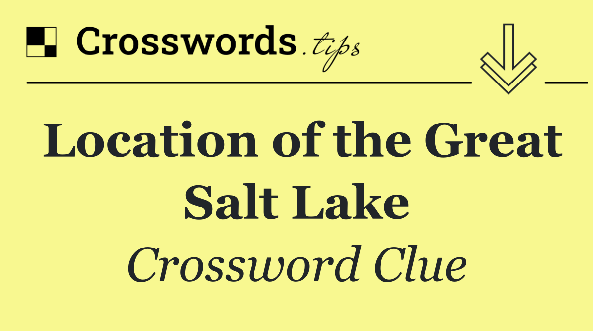 Location of the Great Salt Lake