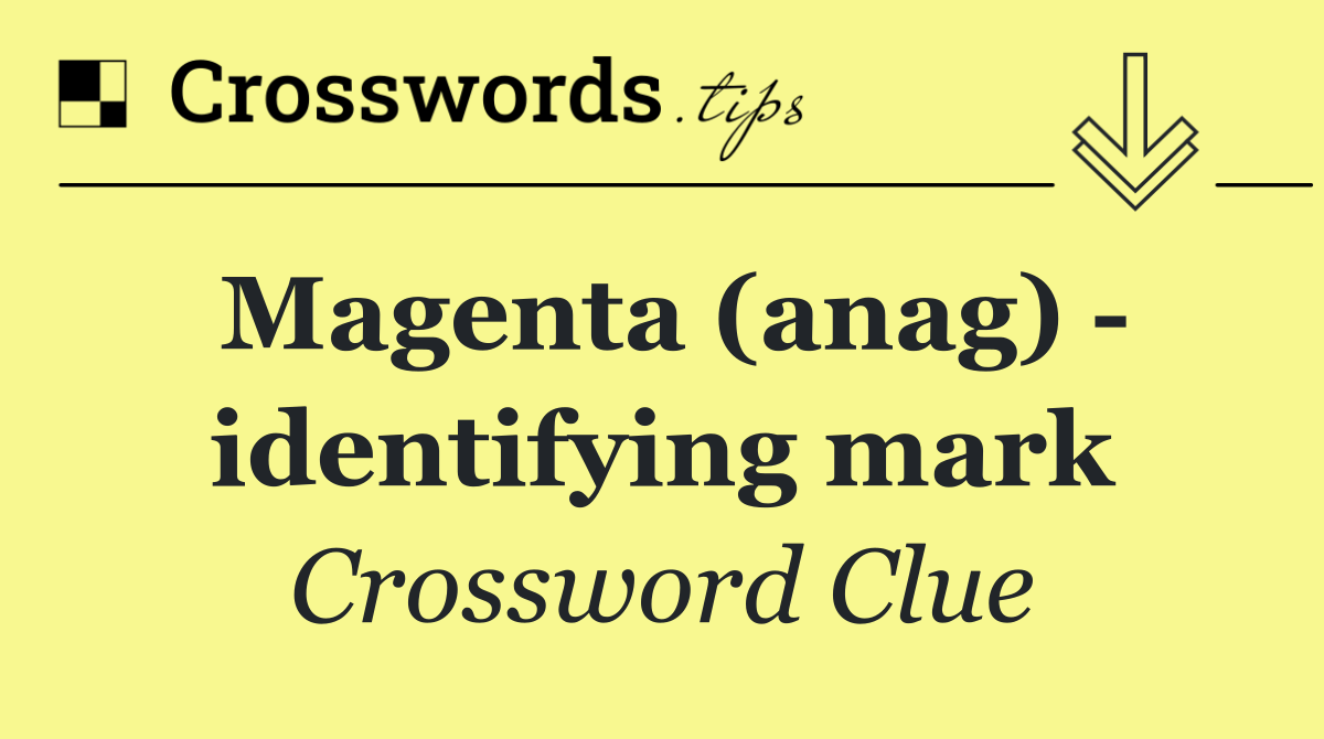 Magenta (anag)   identifying mark