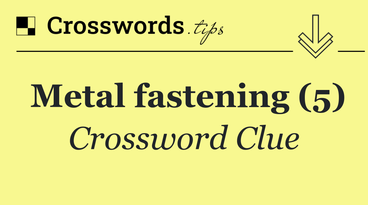Metal fastening (5)