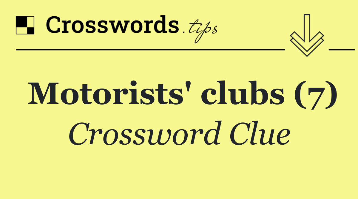 Motorists' clubs (7)
