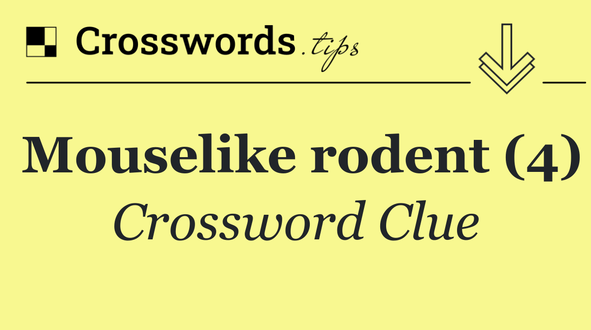 Mouselike rodent (4)