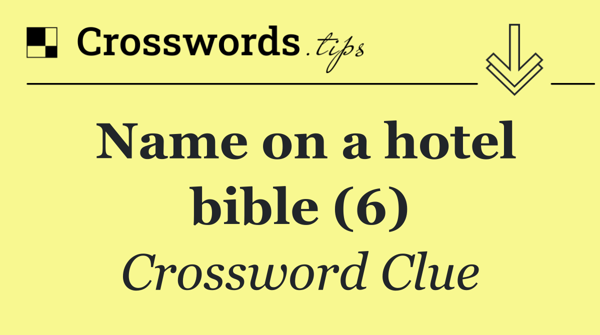 Name on a hotel bible (6)