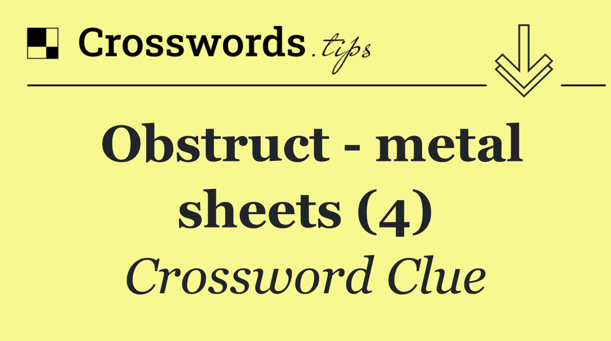 Obstruct   metal sheets (4)