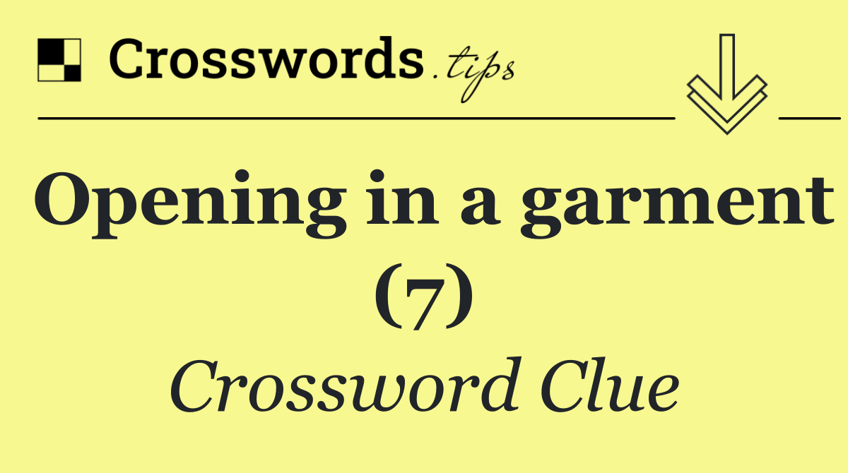 Opening in a garment (7)