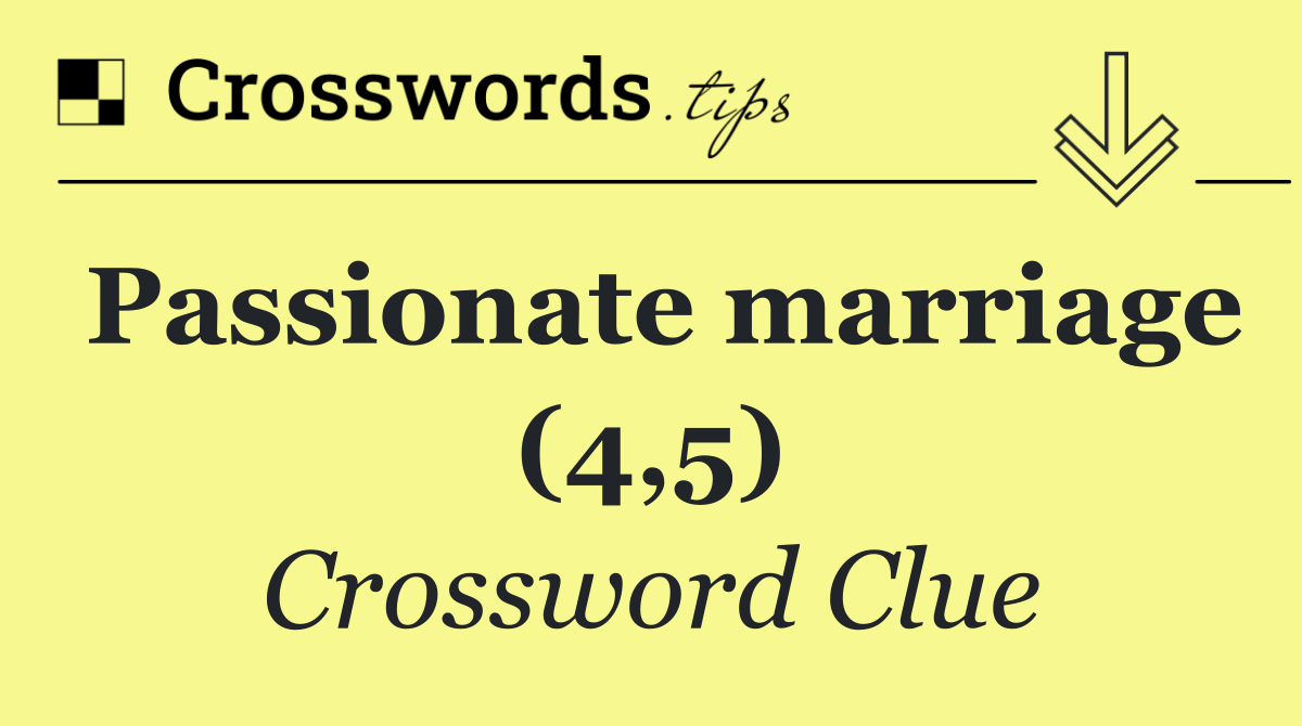 Passionate marriage (4,5)