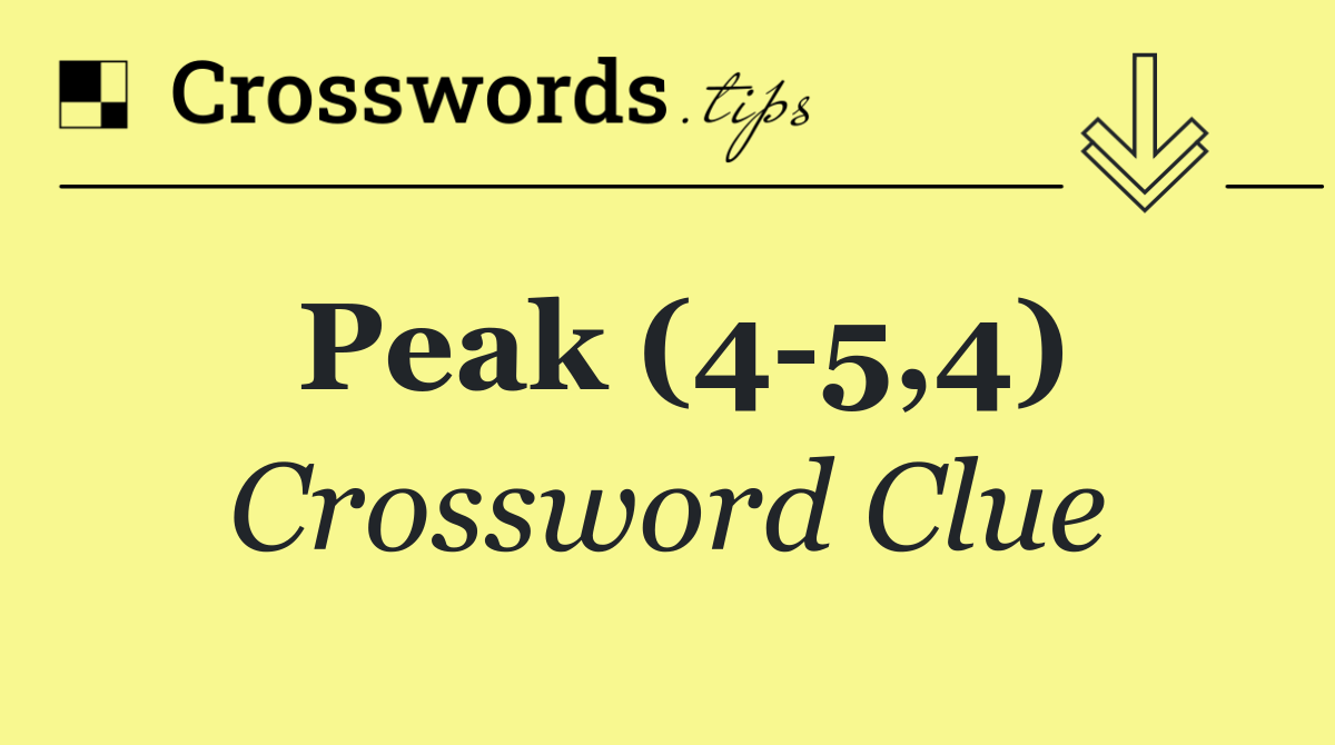 Peak (4 5,4)