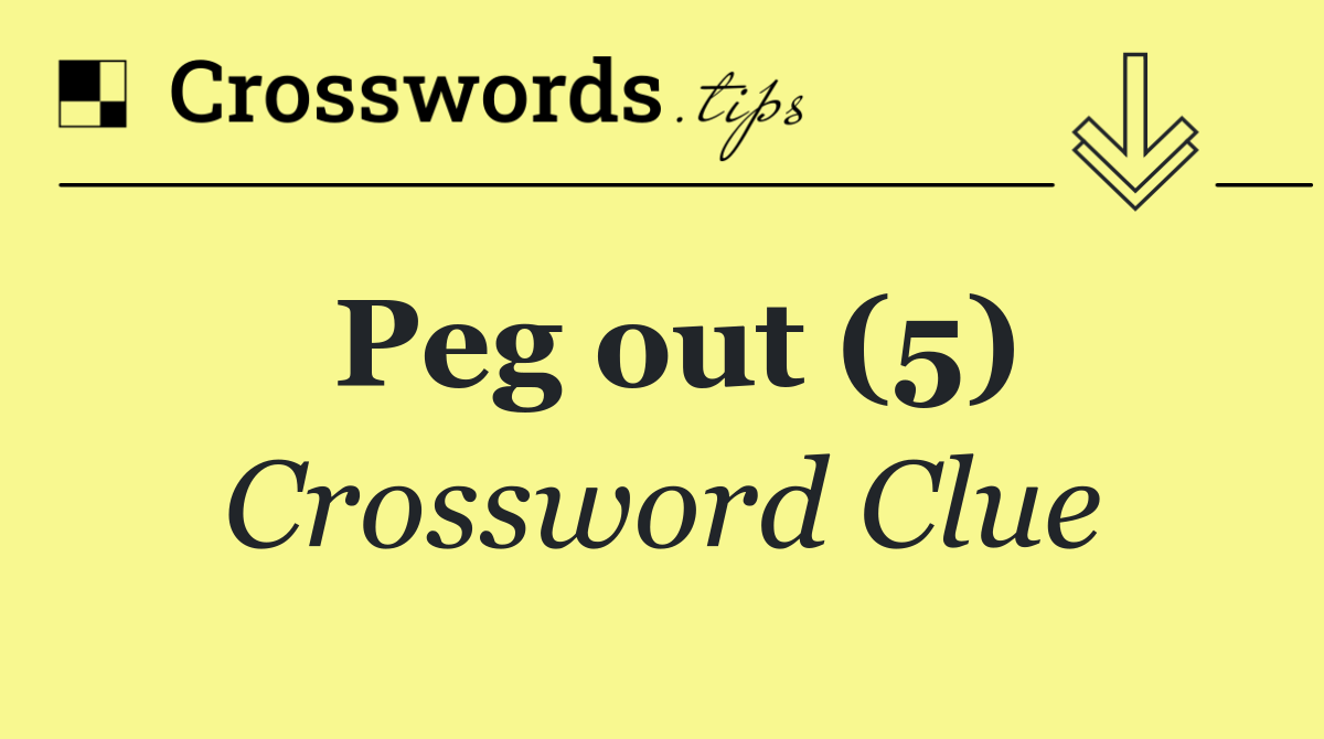 Peg out (5)
