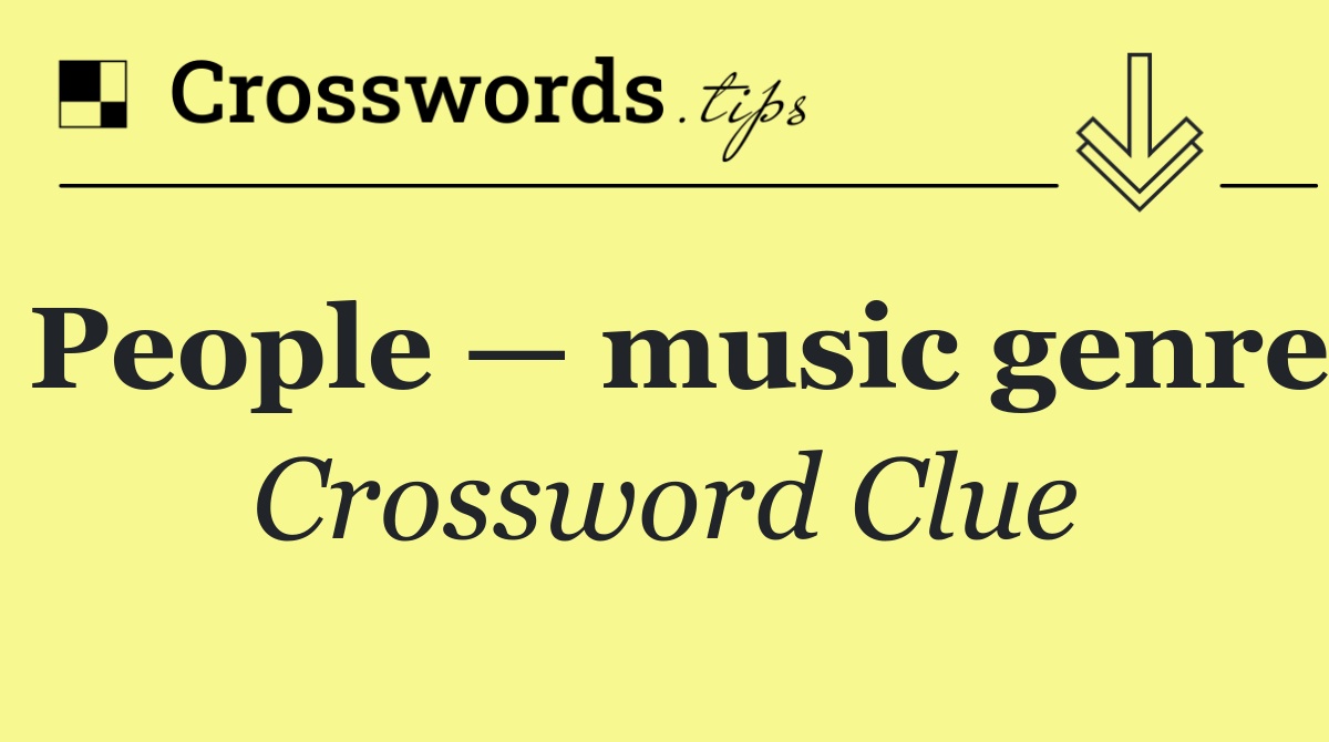 People — music genre