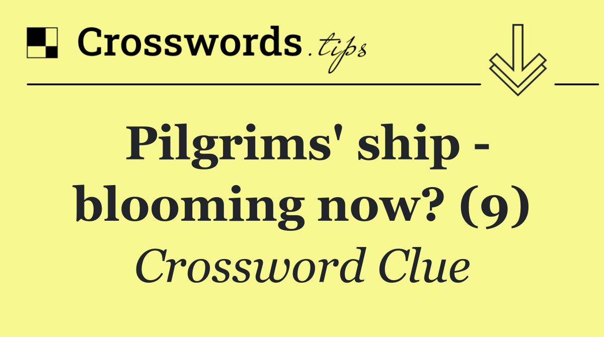 Pilgrims' ship   blooming now? (9)