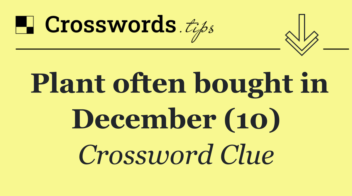 Plant often bought in December (10)