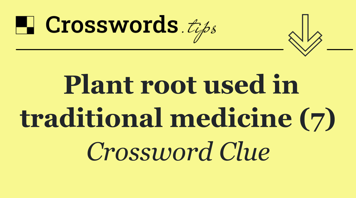Plant root used in traditional medicine (7)