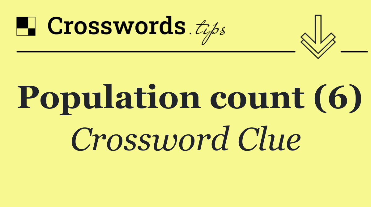 Population count (6)