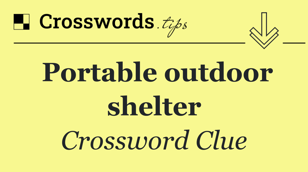 Portable outdoor shelter