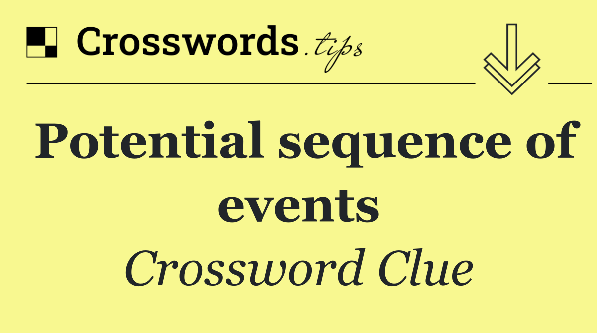 Potential sequence of events